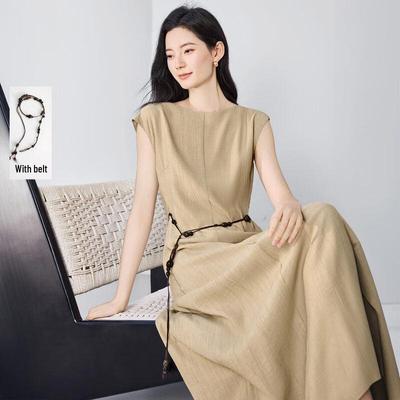 IHIMI Damen Resort A-Linien Midi-Kleid