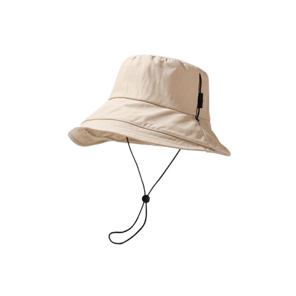 Wide-Brim Quick Drying Fisherman Hat Windproof Rope Foldable Sun Hat Sunshade Bucket Hat  Travel