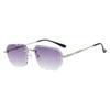 Frameless Rimless Sunglasses Square Driving Eyewear Retro Men Sunglasses  Female