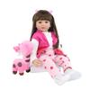 BZDOLL 60CM 24inch Toddler Reborn Doll Princess Girl Soft Vinyl Newborn Baby Toy with Soft Cloth Body Lovely Birthday Gift