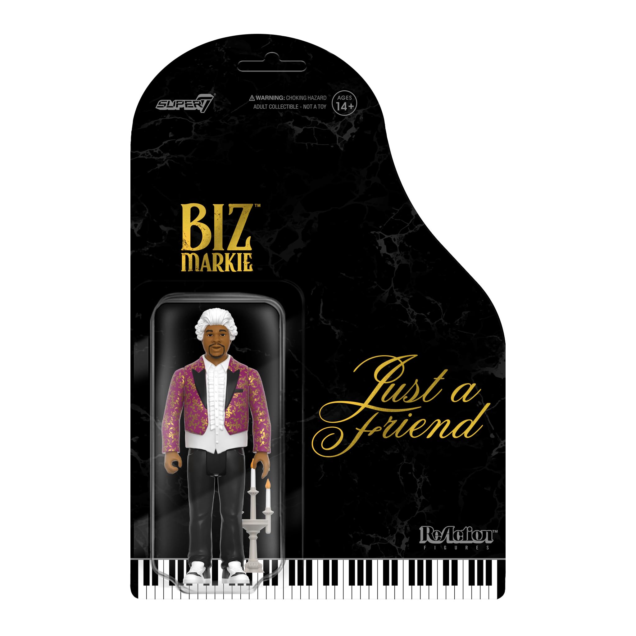 

Super7 Biz Markie A Biz Markie Action Figure with Classic Hip Hop Collectible Retro Toy (Just Friend) - 3.75 Accessories,