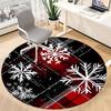 1pc Snowflake Pattern Chair Carpet for Office, Round Non Slip Durable Large Size Office Carpet, Suitable for Office