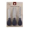3-Piece Stainless Steel Cheese and Butter Knife Set with Fork