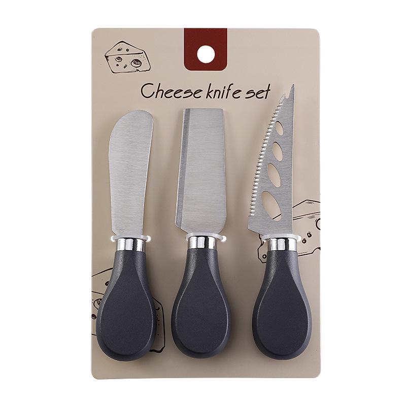 3-Piece Stainless Steel Cheese and Butter Knife Set with Fork