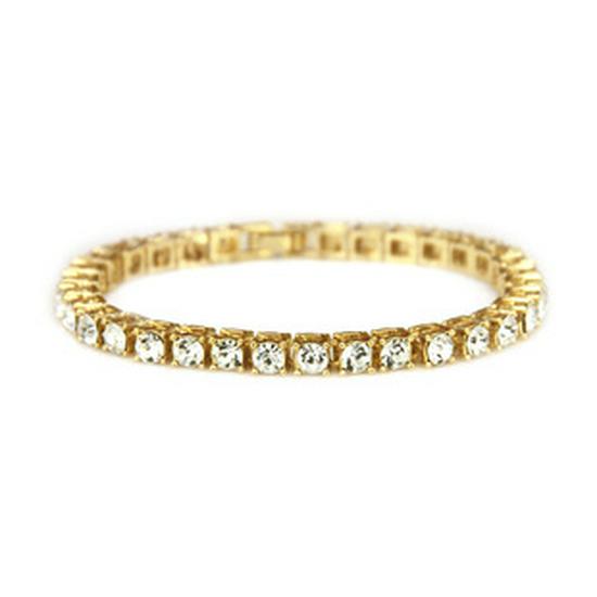 Herren Hip-Hop Kubanisches Armband mit Strasssteinen - 12 mm breit Diamantenstil