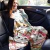 1pc Cartoon Cute Four Kittens Blanket Room Decor, Soft Bedding Cover, Living Room, Travel, Camping, Car Blankets, Beach