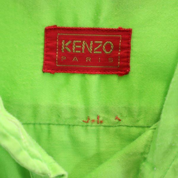 Kenzo Made In Japan Long Sleeve Shirt M Greenish Women Used