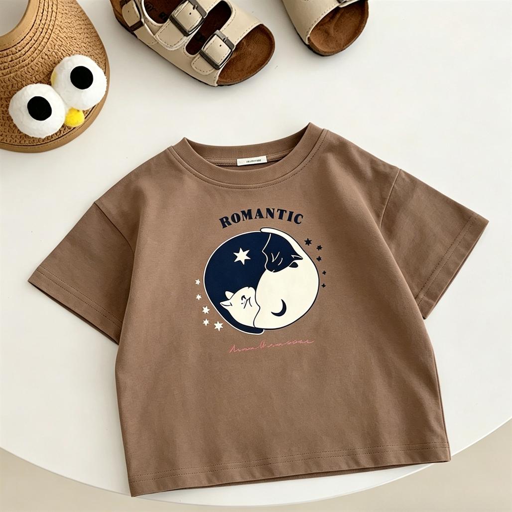 

Cartoon T-shirt New Short-sleeve Top Round-neck Basic Shirt Loose Casual Summer Clothing Children s Print 160