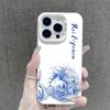 Line draft girl for iPhone17promax16plus color silver 15 mobile phone case 1413 apple 12 personality