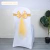 30/20/10PCS Chair Sashes Stretch Spandex Chair Bow Knot Bands With Butterfly Organza Ribbon Wedding Banquet Fair Meeting Decor