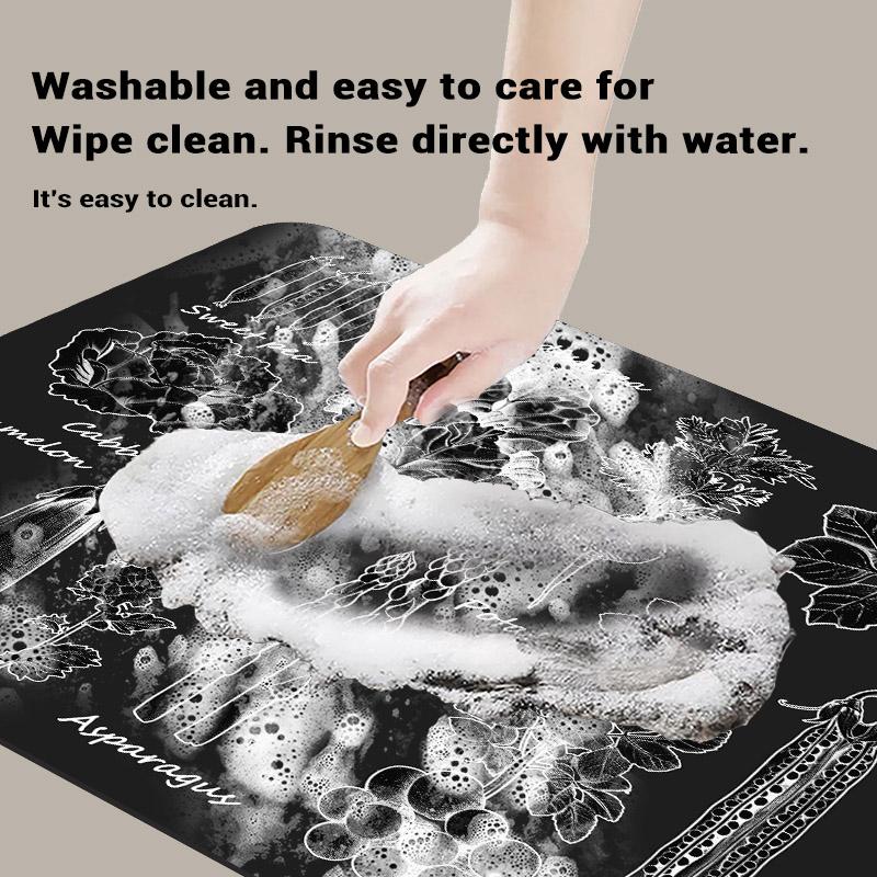 Kitchen Coffee Maker Mat Dish Drying Mats Drain Pad Non-slip Quick Dry Tableware Faucet Placemat Dinnerware Washable