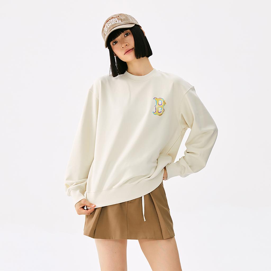 New MLB Boston Red Sox Basic Collection 25FW Sweatshirt Unisex 3AMTB3254-43CRS