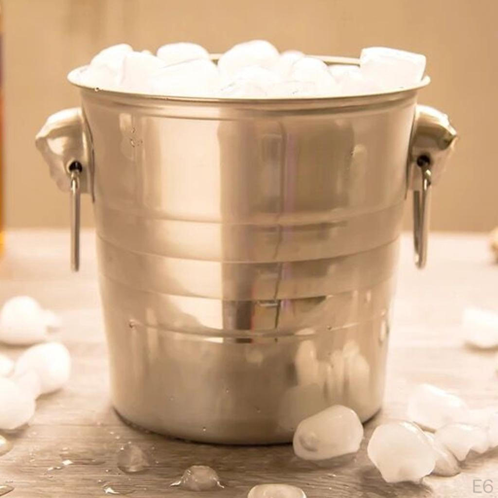 Champagnerkübel Edelstahl Kühler mit Griff