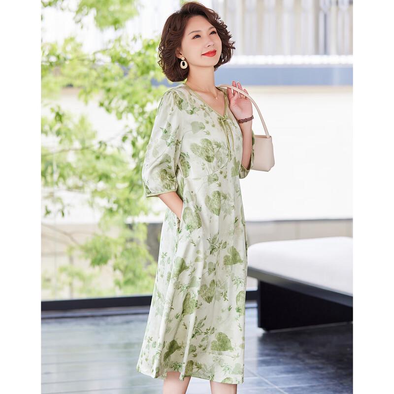 Paster Elegant V-Neck Chiffon Midi Dress