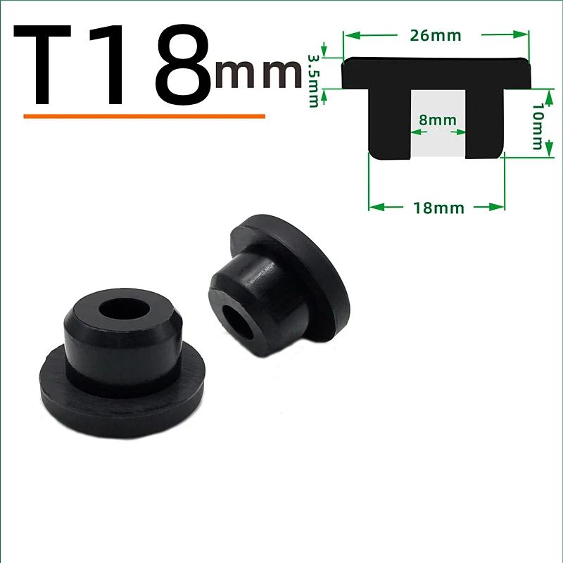 Schwarzer Silikonstopfen Ø 6mm-81,3mm Runde Staubdichte Dichtkappe Hitzebeständiger Silikon-Lochstopfen Dichtungs-Endkappe Schutzhülle