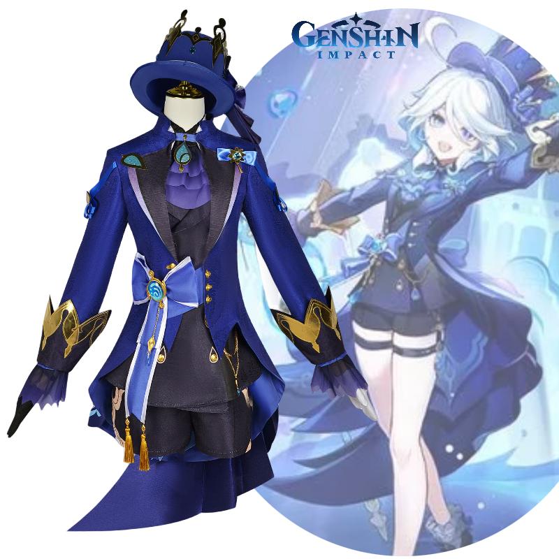 Focalors Genshin Impact Cospaly Costume Adult Party Dressing Anime Show Clothing