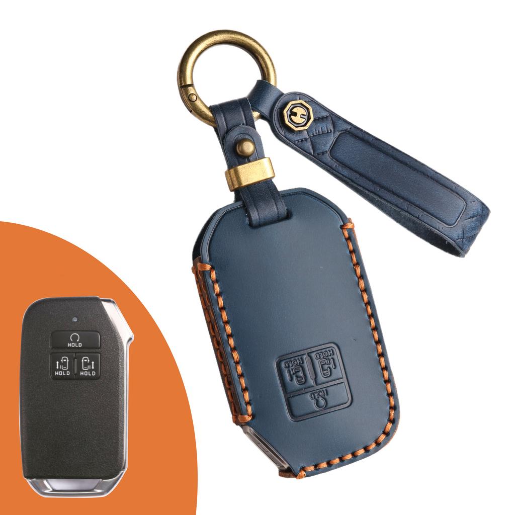 Car key cover is suitable for Kia Jiahua pure handmade leather business vehicle key protection case ring bag