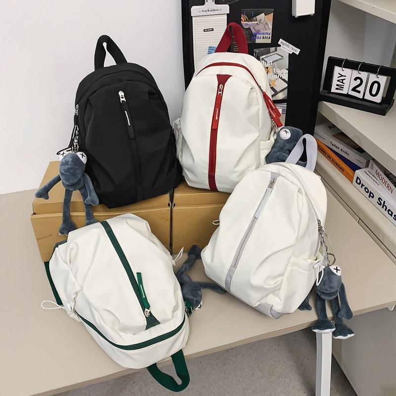 Kontrastfarge skolesekk Liten ryggsekk for kvinner Lett ryggsekk for menn
