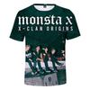 Kpop Monsta X 3d Printed T Shirt Women Men Harajuku T -Shirt K -Pop Team Member Tshirt Short Sleeve T Shirts Streetwear Clothes 