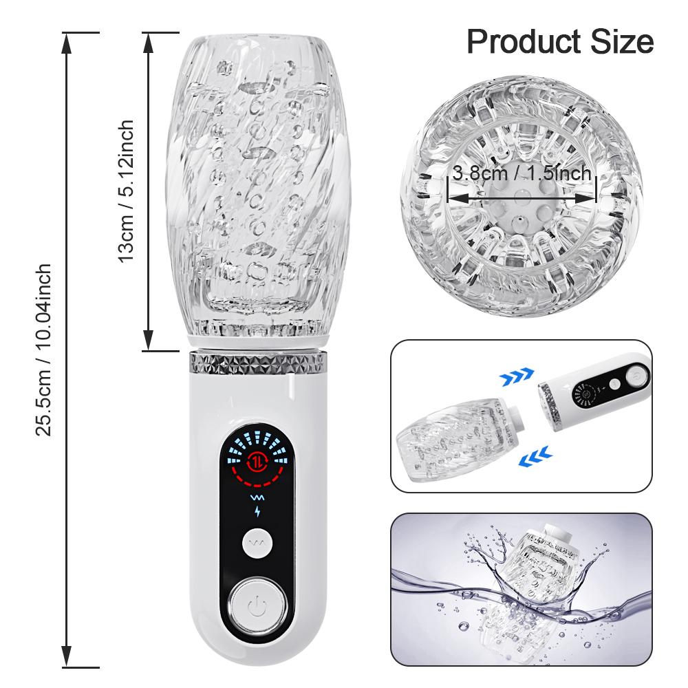 Automatic Masturbator For Men Telescopic Rotating Vibrating Blowjob Vagina Masturbation Cup Sex Toys For Male Adult Goods