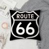 Fashion Us Route 66 Pillow Case Square Double-Sided Printing Sofa Cushion Cover Pillowcase Bedroom Bedside