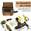 Werkzeuggürtel, Werkzeugtasche, Werkzeuggürtel mit mehreren Taschen für Herren, Abnehmbare & Verstellbare Werkzeugtasche für Elektriker