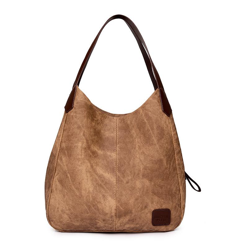 Mammaveske Stor Kapasitet Tote Bag Dame Skulderveske Ensfarget Crossbody-veske