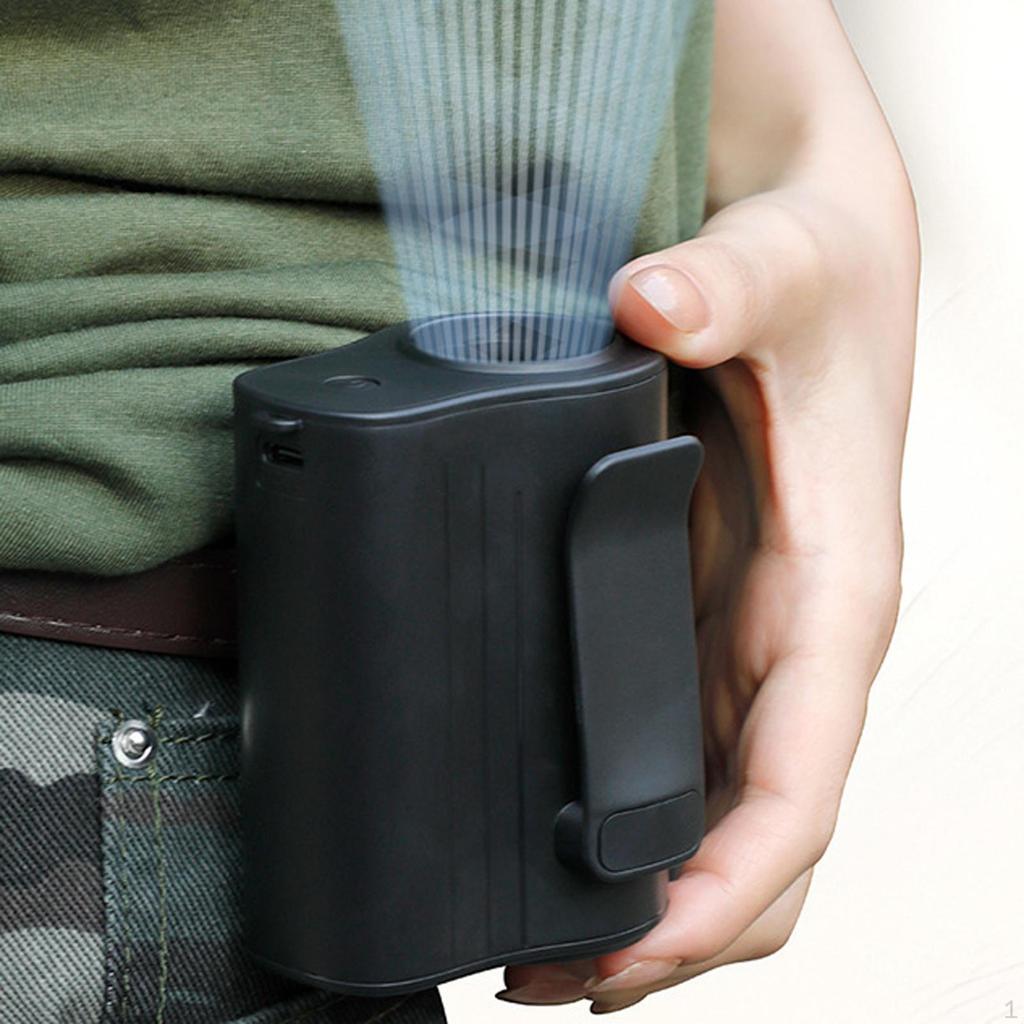 Personal Waist Fan Necklace Low Noise Hands Free Desk Strong Airflowing for Sports