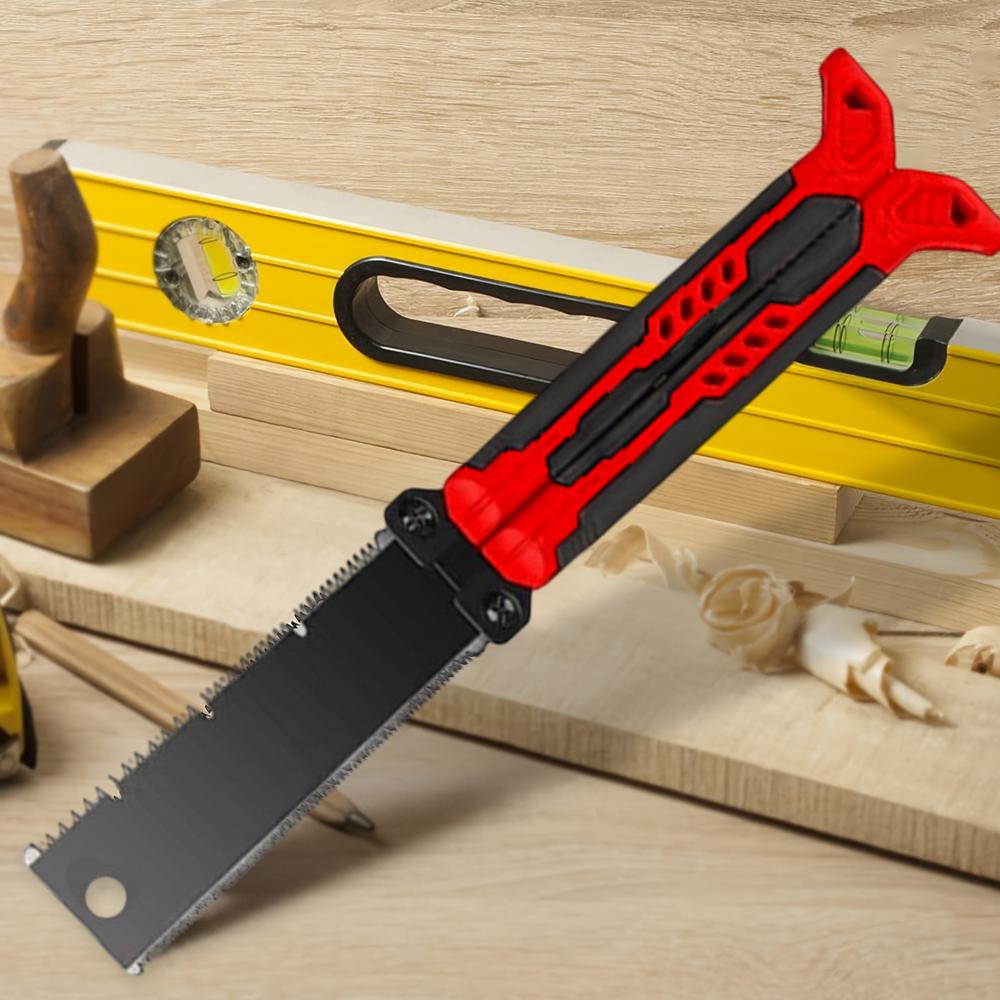 Folding Saw with Double Edges Small Multipurpose Hand Saw Portable Hand Saw Wear-Resistant Woodworking Saw for Furniture Floors