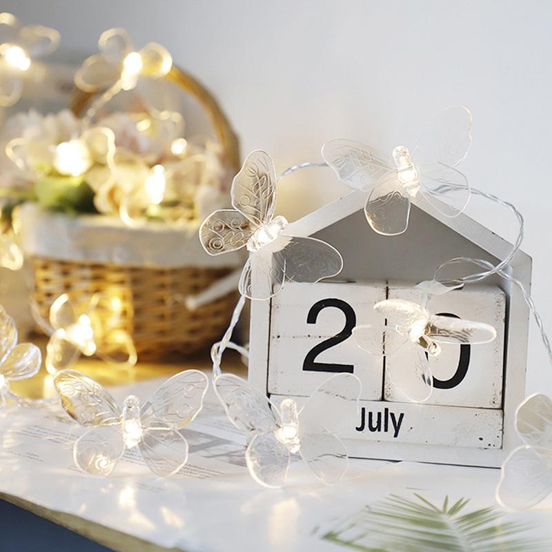 Butterfly Led Fairy String Lights Battery Wedding Christmas Decor Curtain Lights