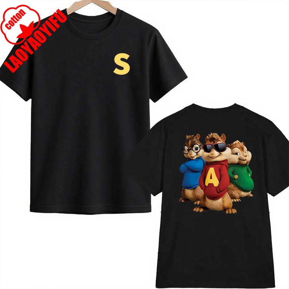 Alvin and The Chipmunks: The Squeakquel's Tshirt Men Women Manfashion 2-sided Print Shirt Is Available for Best Friend Tee Tops