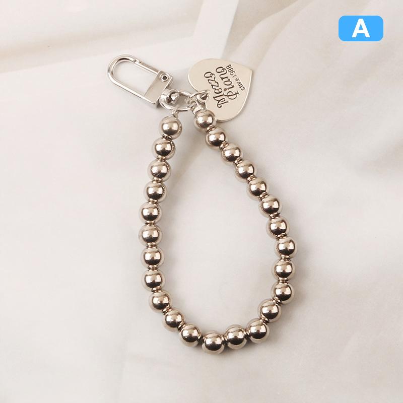 Chaveiro de coração para mulheres, bolsas, pingente, contas de cor prata, chaveiro para fazer joias, acessórios, presente