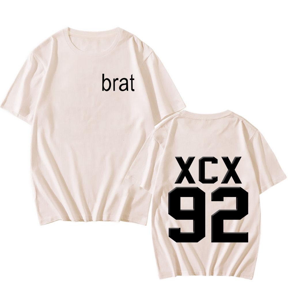Charli XCX Brat Harajuku Print Women TShirt Street Korean Short Sleeve Summer Cotton Punk Tops Sudaderas Comfortable Clothes