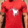 Kampfsport Taekwondo Tusche Spritzer Kämpfer Silhouette Grafik T-Shirt Unisex Unisex Unisex Koreanischer Buchstabendruck Baumwolle Dojo T-Shirt
