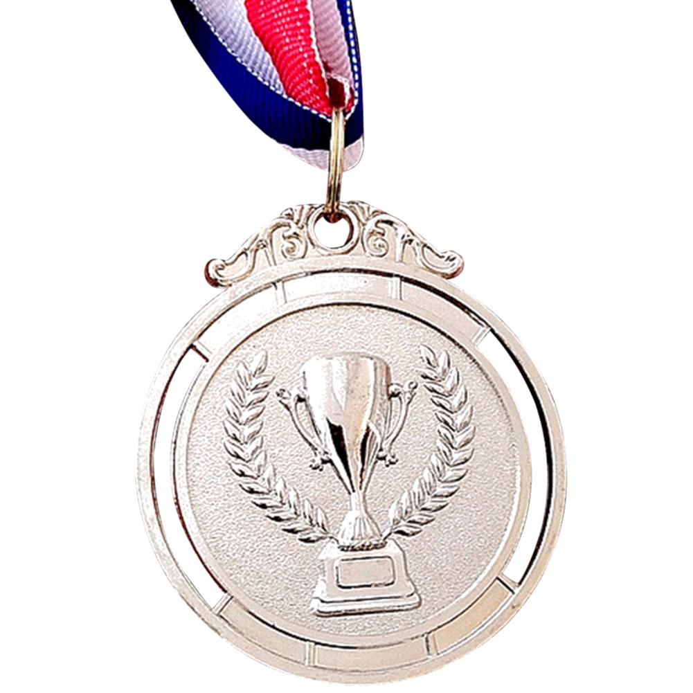 50-1PCS 2 Inches Gold Silver Bronze Award Medal with Neck Ribbon Gold Silver Bronze Prize Round for Competitions Party