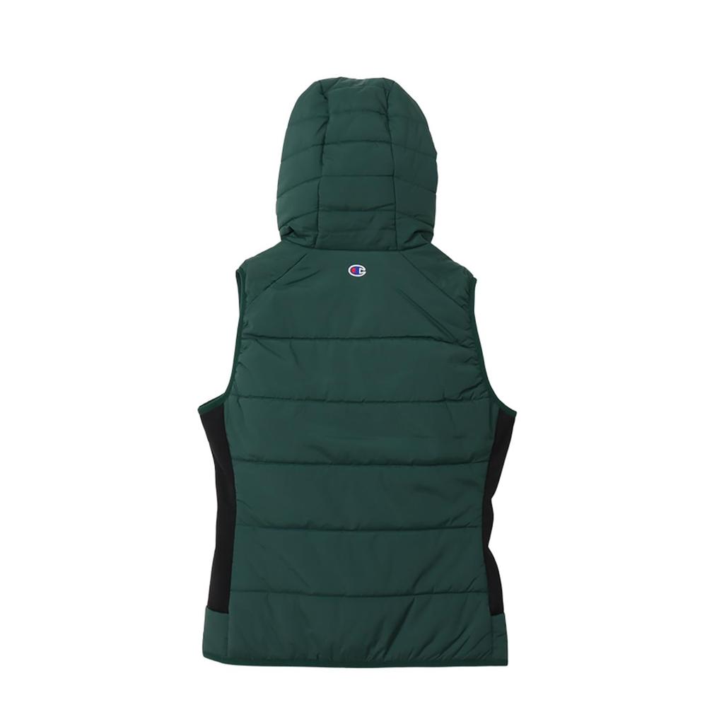 Champion Golf Zip Deep Script Logo Women's Vest, CW-AG606, Green, Stretch, Warm, Windproof, Water-Repellent,