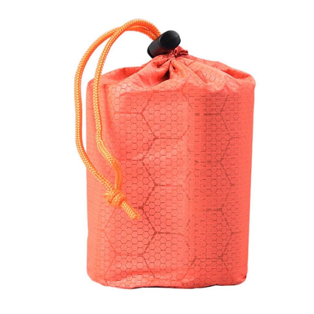PE Aluminum Film Sleeping Bag Storage Pocket Outdoor Drawstring Compression Stuff Sack Bag for