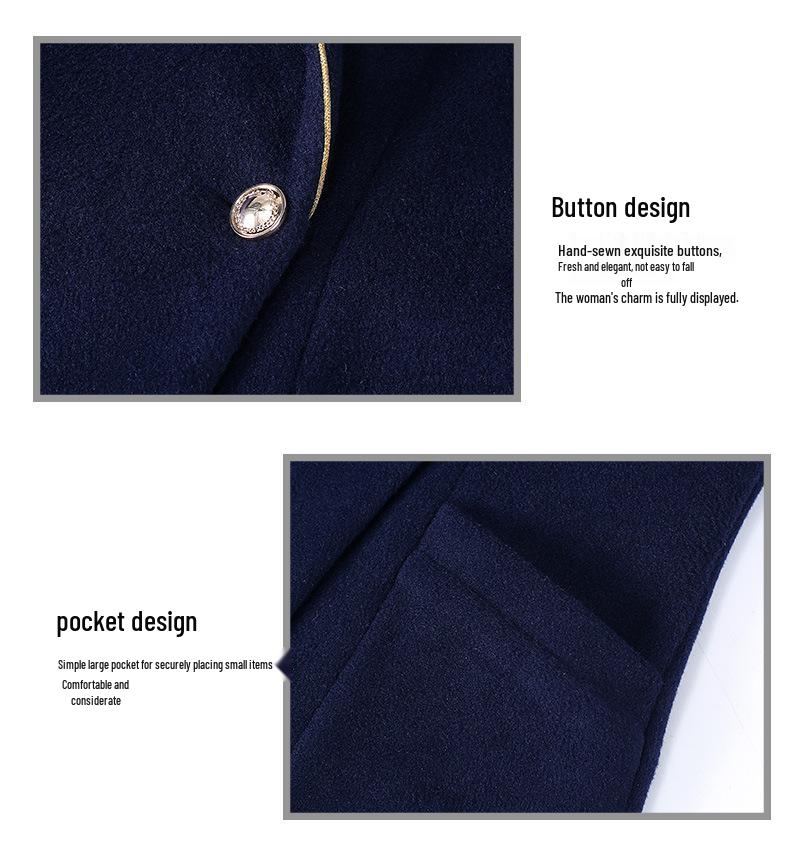 Autumn/Winter Professional Wool Coat for Flight Attendants and Sales Staff