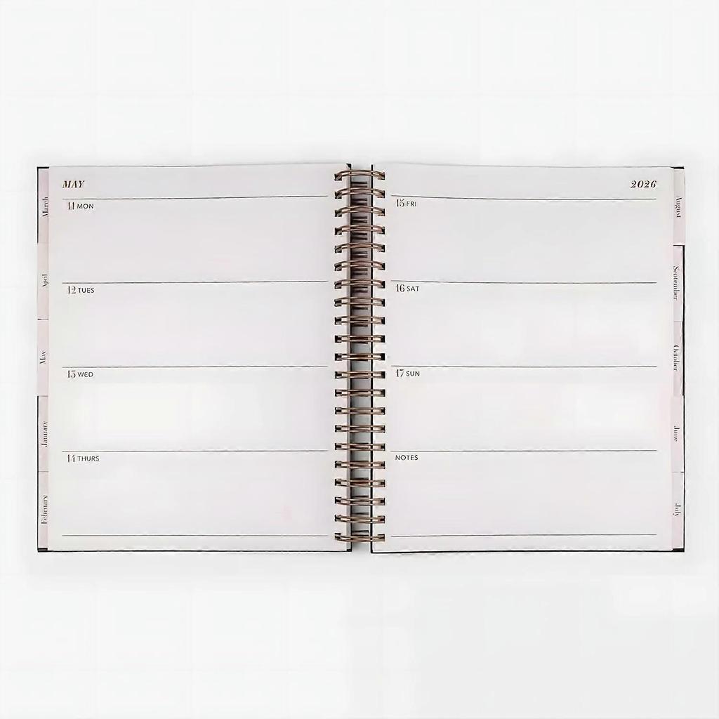 2026 Large Spiral Tortoise Shell Planner (Hardcover), 15-Month Weekly & Monthly Planner, Full Size Academic & Professional Organizer, Lay-Flat Spiral 