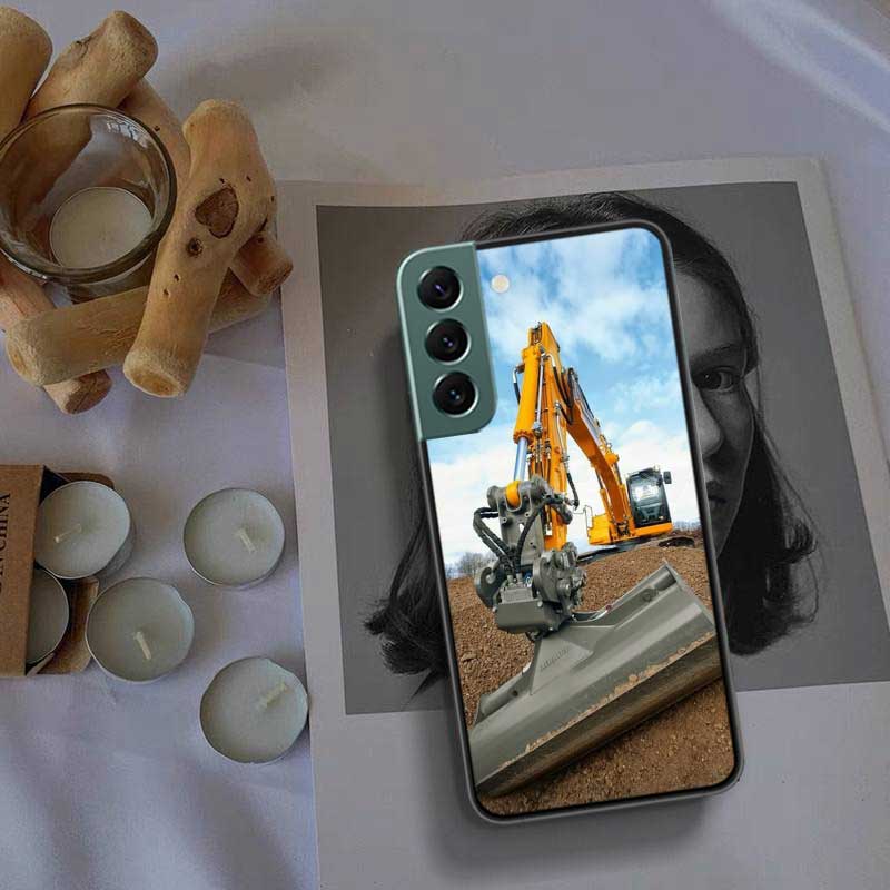 Construction Machinery Excavator Phone For Samsung S25 Edge Galaxy S22 Ultra S21 S10 S9 Plus S20 S23 S24 FE Case S10E Cover Sili