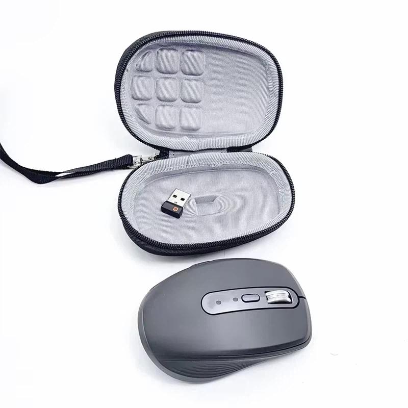 EVA Hard Travel Mouse Protective Pouch Water Resistant Dustproof Portable Storage Case for Cordless Wireless Mouse Office Trip Use