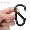 D-Shaped Black Aluminum Carabiner Bluetooth Earphone Case Hook Keychain Ornament