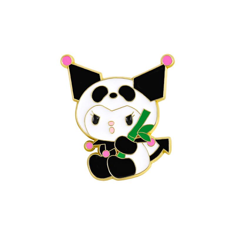 Sanrio Character Perimeter Cute Cartoon Cinnamoroll Kuromi Pochacco My Melody Zinc Alloy Brooch Enamel Badge Decorative Pin for Bag