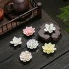 Arzător de tămâie ceramică floare de lotus design floare Censer decorativ pentru tămâie Suport pentru bețișoare de tămâie Colector de cenușă Ornamente Meditație