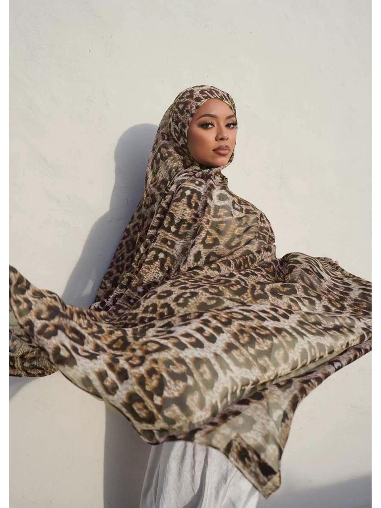 Women's High-End Lightweight Silk Print Scarf - Fashionable Cross-Border Design