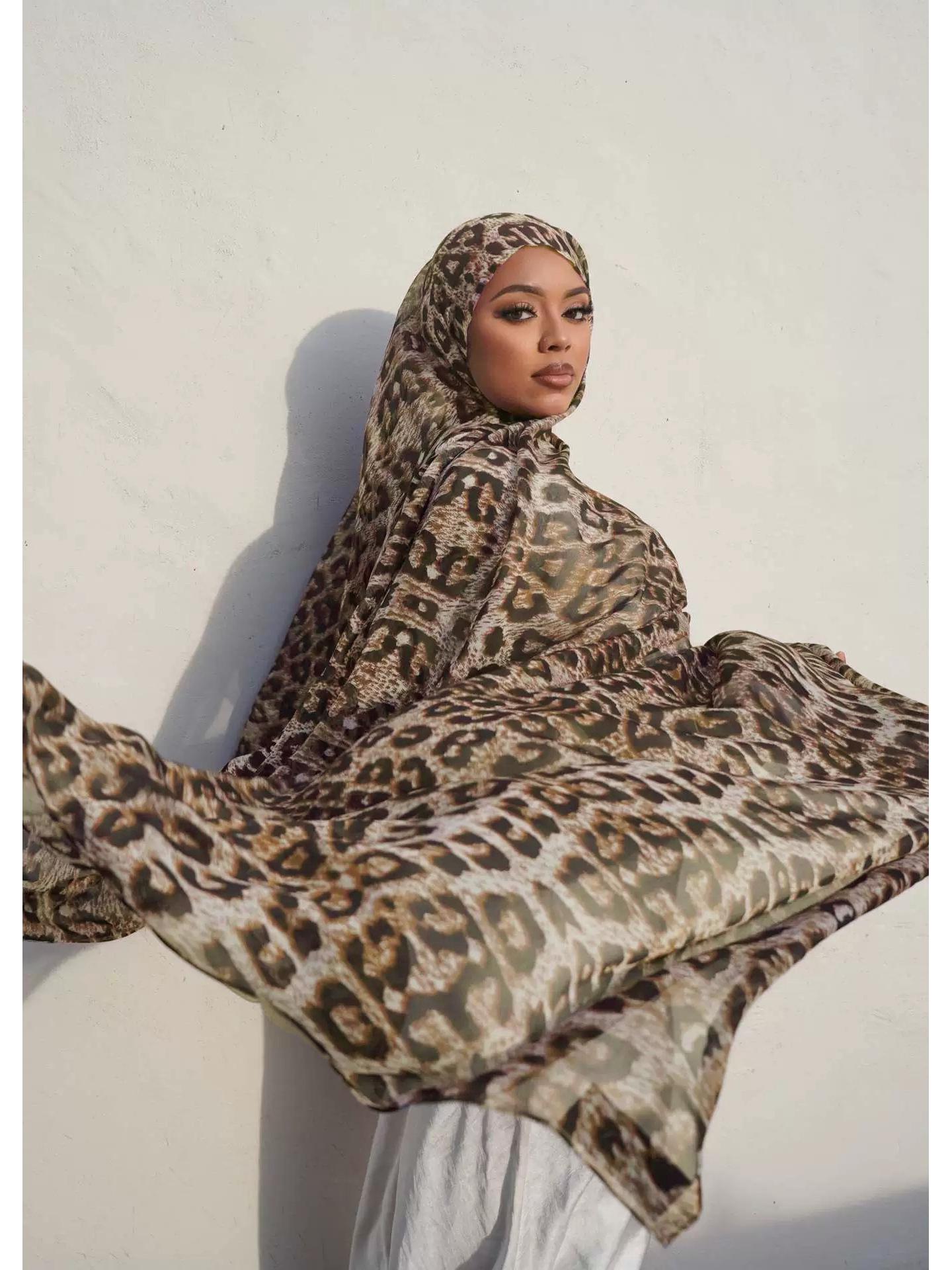 Женский высококачественный легкий шелковый шарф с принтом - Модный трансграничный дизайн