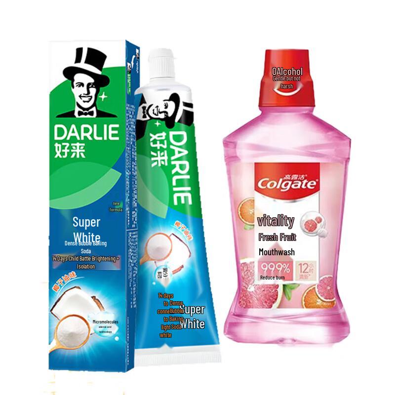 

Darlie Ultra White Baking Soda Toothpaste & Colgate Mouthwash Set