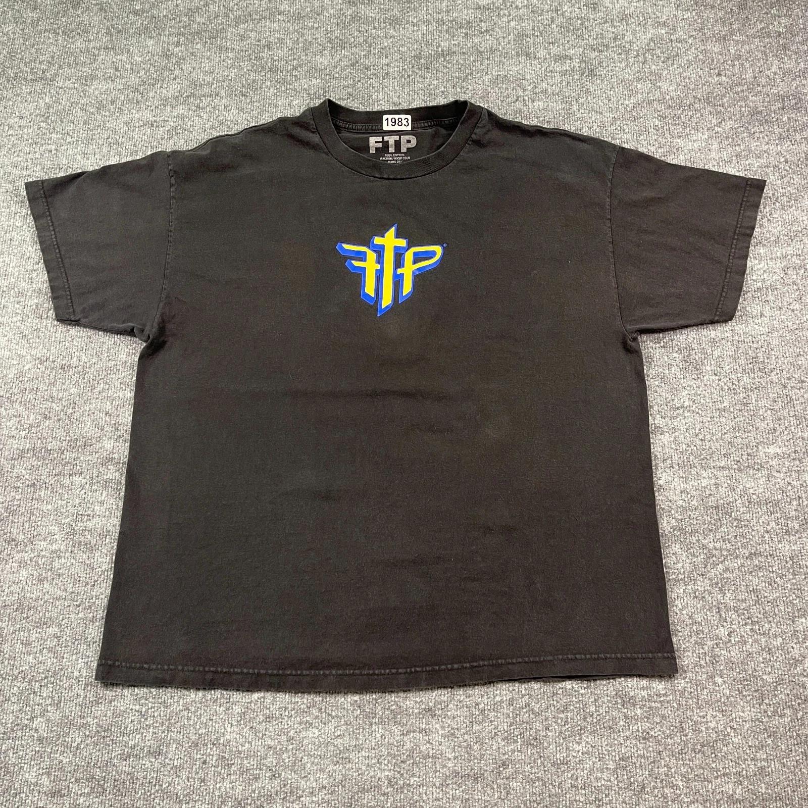 FTP F Уличная одежда The Population Футболка 2XL 25x28 Черная Пародия на CKY Футболка 4XL