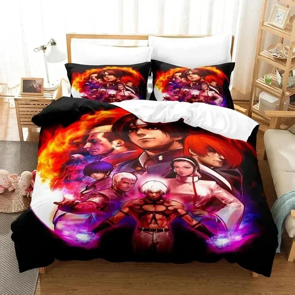 The King Of Fighter Bedding Set Printed Bed Set With Pillowcase Bed Duvet Cover Soft Queen King Size Bedclothes Home