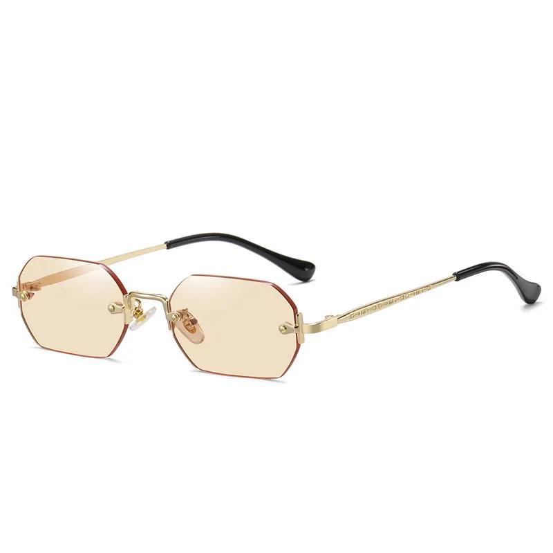 SHAUNA Gothic Rimless γυαλιά ηλίου Retro Punk Gradient Shades UV400